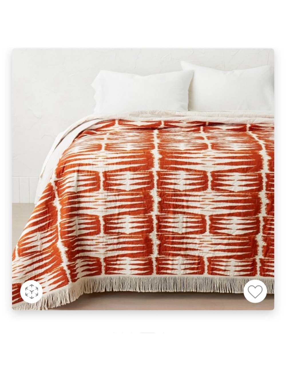 Opalhouse Jungalow F/Q Groove Print Quilt with Fringe